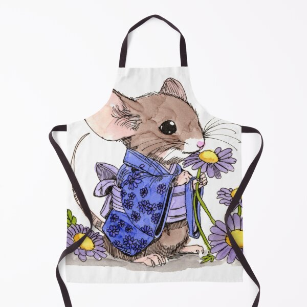 Item preview, Kimono Mouse With Flowers designed and sold by Scribbles & Doodles by Jinx.