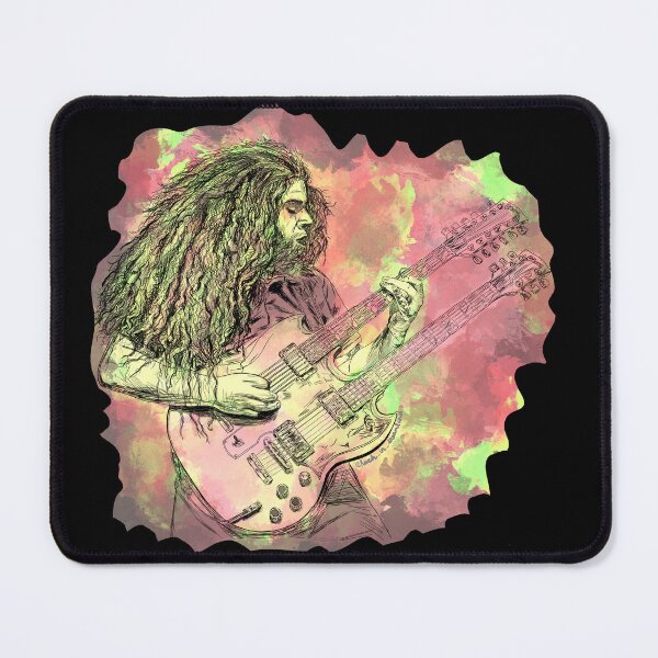 Item preview, Claudio Sanchez Coheed and Cambria Fan Art – Psychedelic Double Neck Guitar Illustration designed and sold by from here 2 mars.