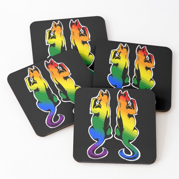 Item preview, Dual Cats - Gay Pride Ver. designed and sold by AstralRavens.