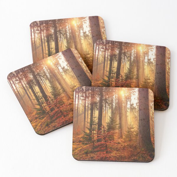 Item preview, Golden Autumn Sunrise in a Tranquil Forest designed and sold by PygmyTitan Photo.
