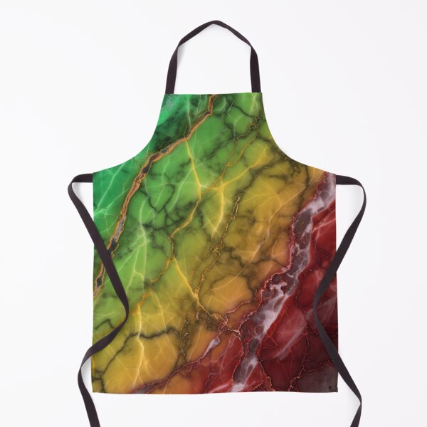 Item preview, Reggae Marble Texture – Glossy Black Stone with Vibrant Green, Yellow & Red Veins designed and sold by AV.