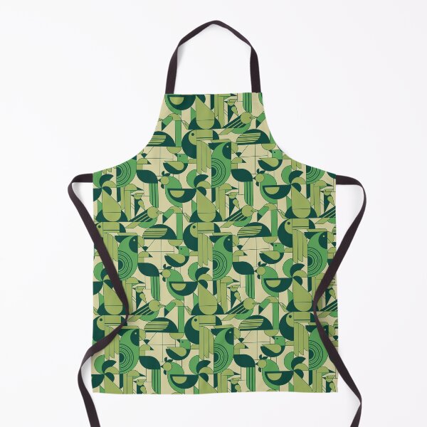 Item preview, Abstract geometric birds - green designed and sold by InkofNocturna.