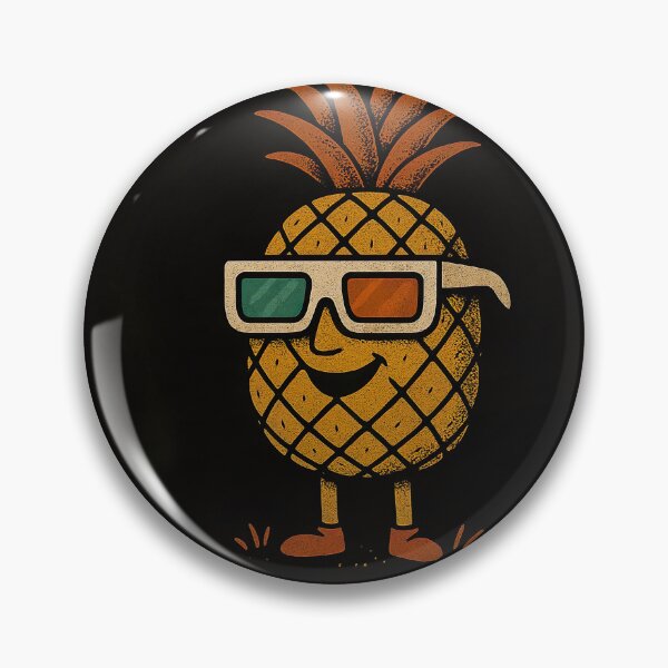 Item preview, Pineapple Retro Cool Pine & Dandy 3D movie glasses designed and sold by tarotstarostina.