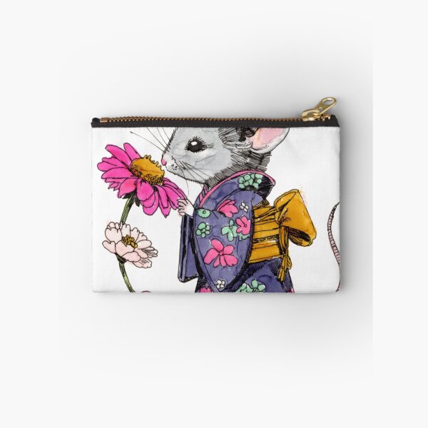 Item preview, Kimono Mouse with Flower 2 designed and sold by Scribbles & Doodles by Jinx.