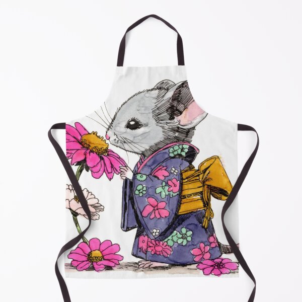 Item preview, Kimono Mouse with Flower 2 designed and sold by Scribbles & Doodles by Jinx.