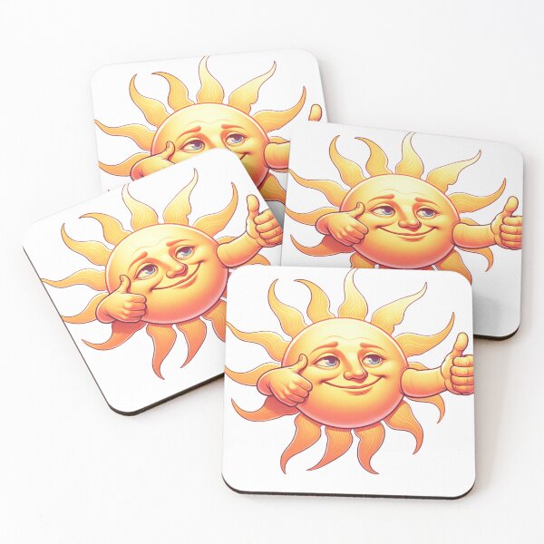 Item preview, Happy Sun Thumbs Up Sticker – Positive Vibes Trend designed and sold by Hasanify.
