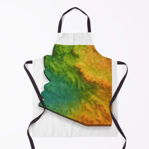 Item preview, 3D Colorful Topographic Map of Arizona (Transparent Background) designed and sold by NCLaserDesigns.
