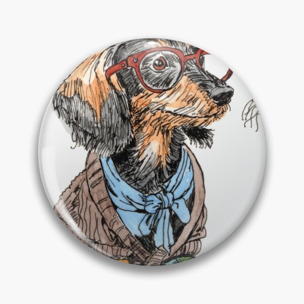 Item preview, Wirehaired Doxie and Butterfly designed and sold by Scribbles & Doodles by Jinx.