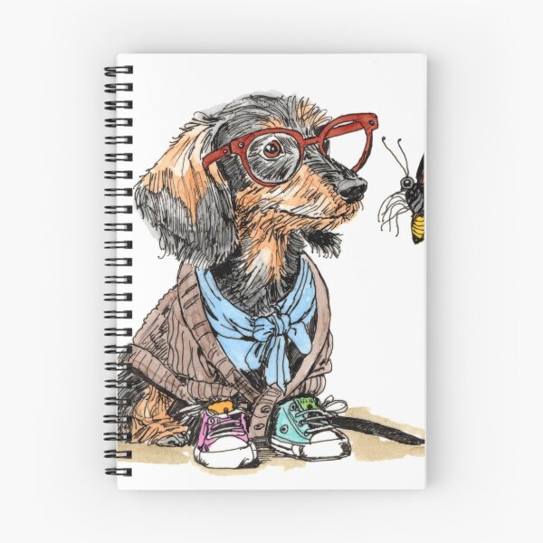 Item preview, Wirehaired Doxie and Butterfly designed and sold by Scribbles & Doodles by Jinx.
