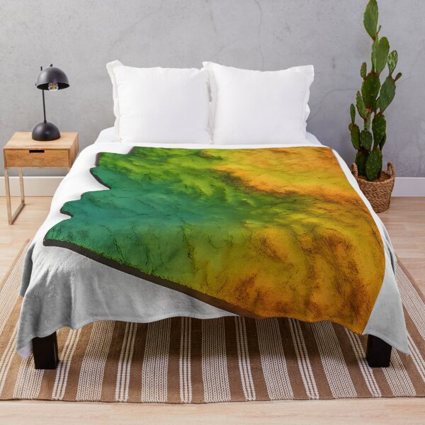 Item preview, 3D Colorful Topographic Map of Arizona (Transparent Background) designed and sold by NCLaserDesigns.