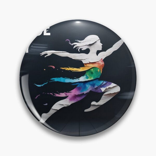 Item preview, Silhouette of a Dancer in Motion with Multicolored Streaks designed and sold by Creative88Art.