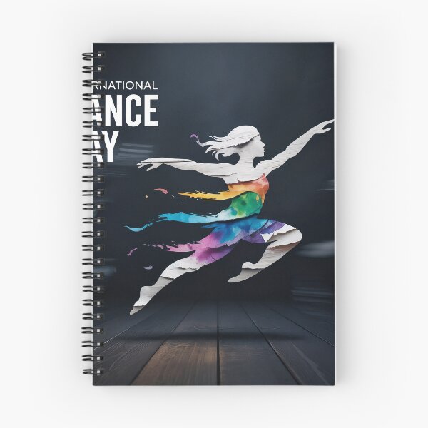 Item preview, Silhouette of a Dancer in Motion with Multicolored Streaks designed and sold by Creative88Art.