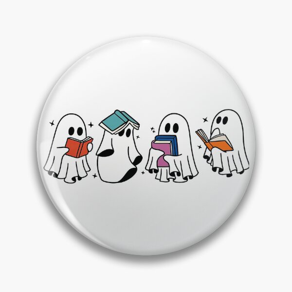Artikelvorschau, Süße Geister, die Bücher lesen - Buchliebhaber-Halloween-Design entworfen und verkauft von ArtfulWeave.