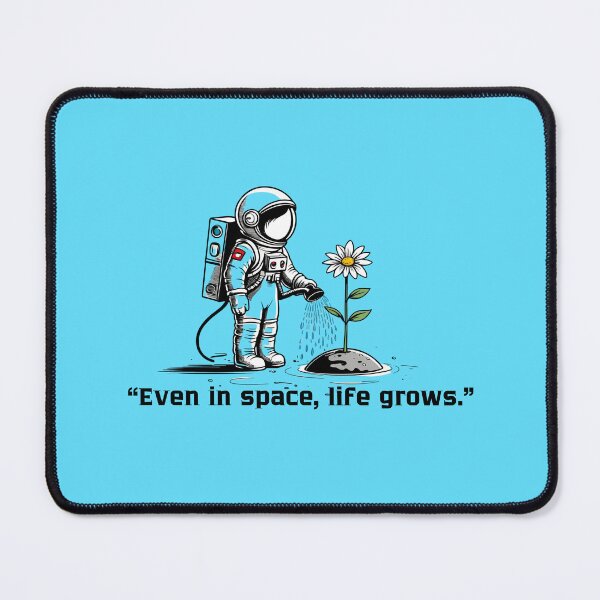 Item preview, Minimalist Astronaut & Flower – Life in Space designed and sold by Komikzone.