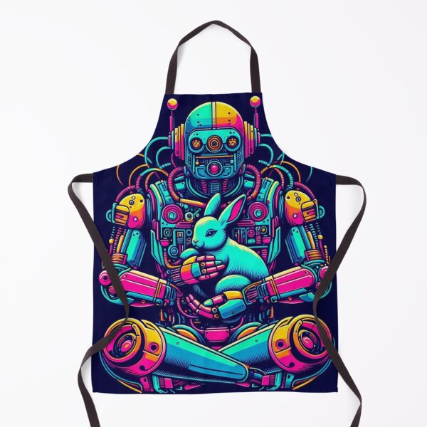 Item preview, Robot and cute bunny designed and sold by Dogandesighn.