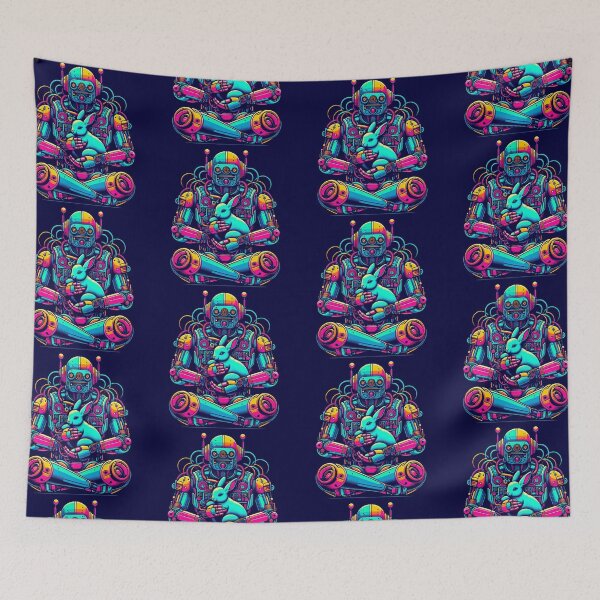 Item preview, Robot and cute bunny  designed and sold by Dogandesighn.