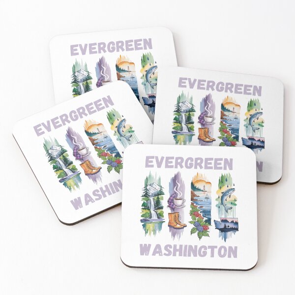 Item preview, Evergreen Washington – misty forests and coastal calm designed and sold by CleanDecor.