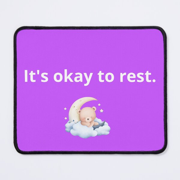 Item preview, C’est OK de se reposer – Design doux avec ourson et lune designed and sold by Drawingshirts.