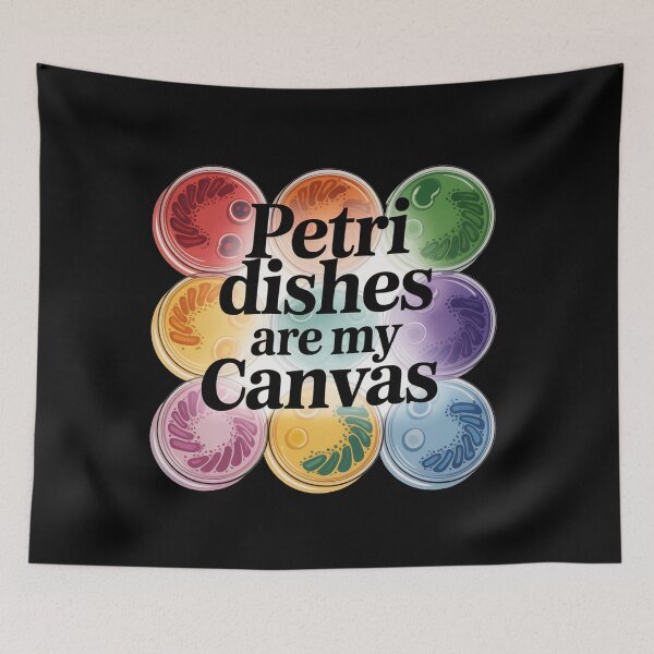 Item preview, Petri dishes are my Canvas, funny microbiology designed and sold by NoetherSym.
