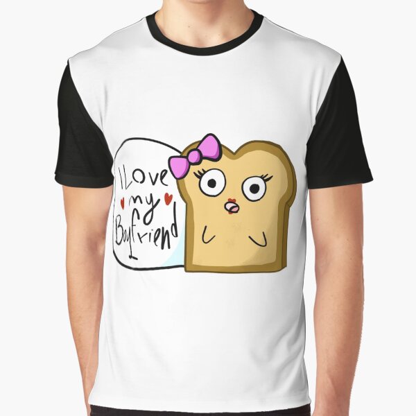 Item preview, I love my boyfriend Cute Relationship Cartoon designed and sold by Rrroga.