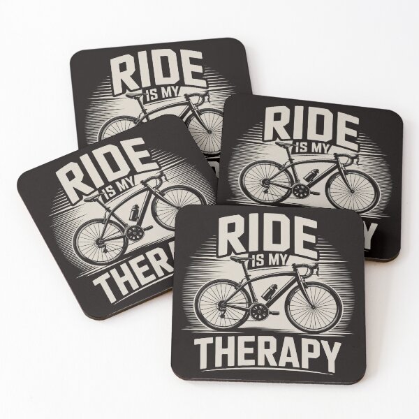 Item preview, Ride Is My Therapy – Retro Bicycle Design designed and sold by WykroMerch.