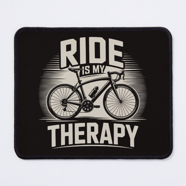 Item preview, Ride Is My Therapy – Retro Bicycle Design designed and sold by WykroMerch.