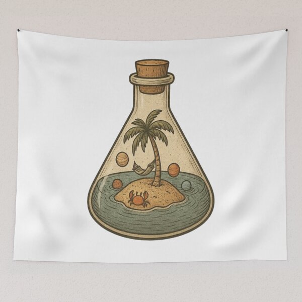 Item preview, Deserted Island in a Flask designed and sold by MWTK2021.