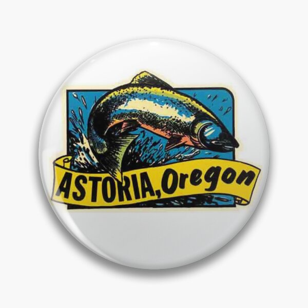 Item preview, Astoria Oregon Retro Salmon Fish  designed and sold by WigOutlet.