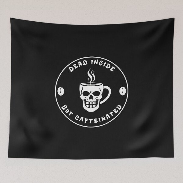 Item preview, Dead Inside But Caffeinated – Funny Coffee Humor Shirt designed and sold by TeeJungleStudio.