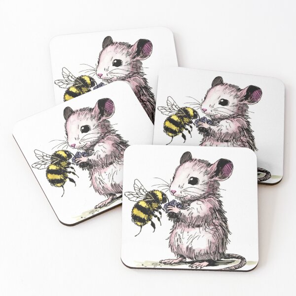 Item preview, Mouse Feeding Bee designed and sold by Scribbles & Doodles by Jinx.