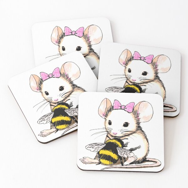 Item preview, Mouse and Bee Hug designed and sold by Scribbles & Doodles by Jinx.
