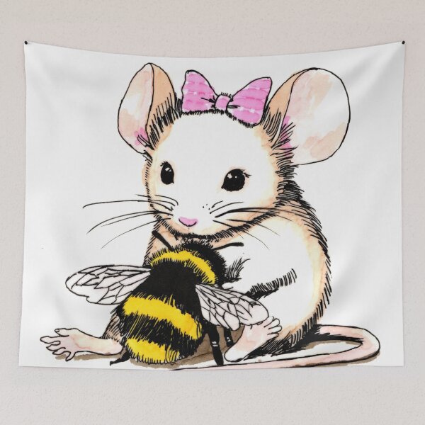 Item preview, Mouse and Bee Hug designed and sold by Scribbles & Doodles by Jinx.