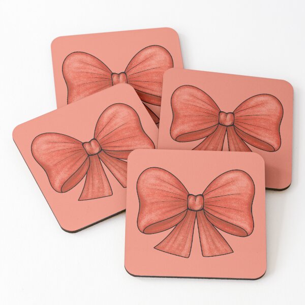 Item preview, Red bow on a light red background designed and sold by Cherevan.