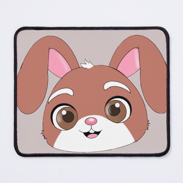 Aperçu de l'œuvre Lapin brun heureux – Dessin animalier mignon créée et vendue par QuantumKey.