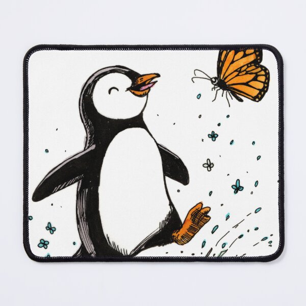 Item preview, Penguin & Butterfly designed and sold by Scribbles & Doodles by Jinx.