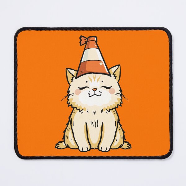 Item preview, Dreamy Cat with Traffic Cone Hat designed and sold by Shape & Words.