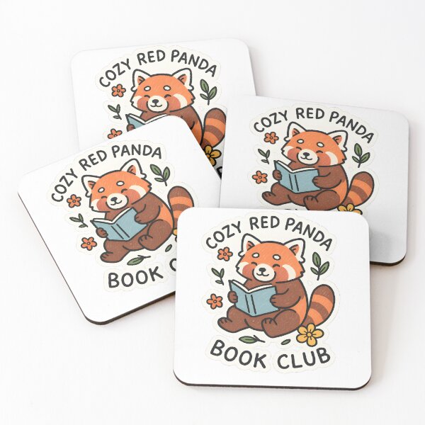 Item preview, Cozy Red Panda Reading Club Doodle designed and sold by shockSpot.