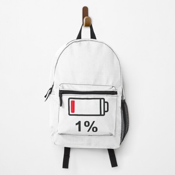 Item preview, Low Battery 1 Percent Icon - Funny Exhausted Mood Design designed and sold by ArtfulWeave.