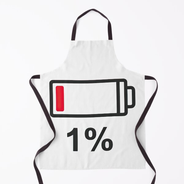 Item preview, Low Battery 1 Percent Icon - Funny Exhausted Mood Design designed and sold by ArtfulWeave.