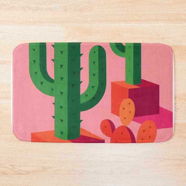 Item preview, Geometric Cacti – Long Shadows on a Pink Field designed and sold by Pink & California.