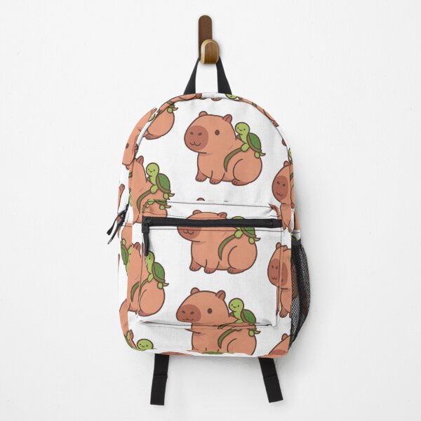 Item preview, Cute Capybara with Turtle Bag – Kawaii Adventure designed and sold by Lolilas.