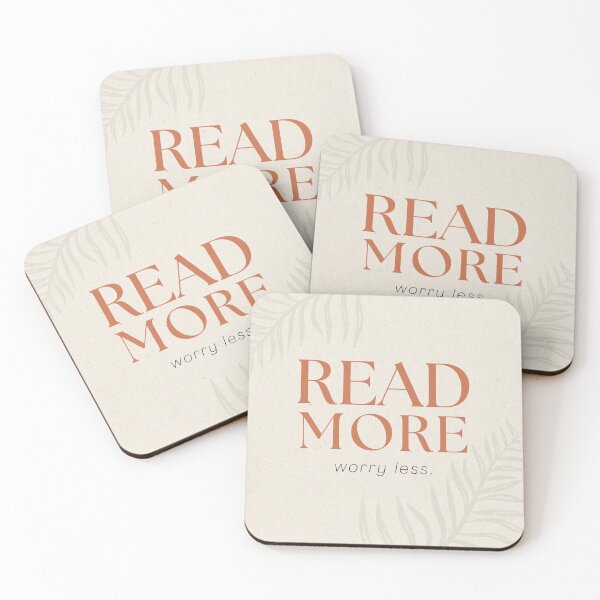 Item preview, Read More, Worry Less – Cozy Quote Art Print designed and sold by Fern&Lantern.