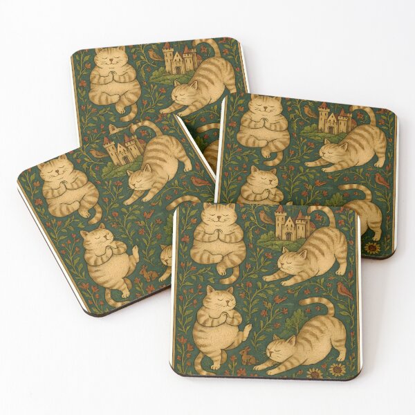 Item preview, Chubby Cats Yoga: A Castlecore Tapestry designed and sold by shockSpot.