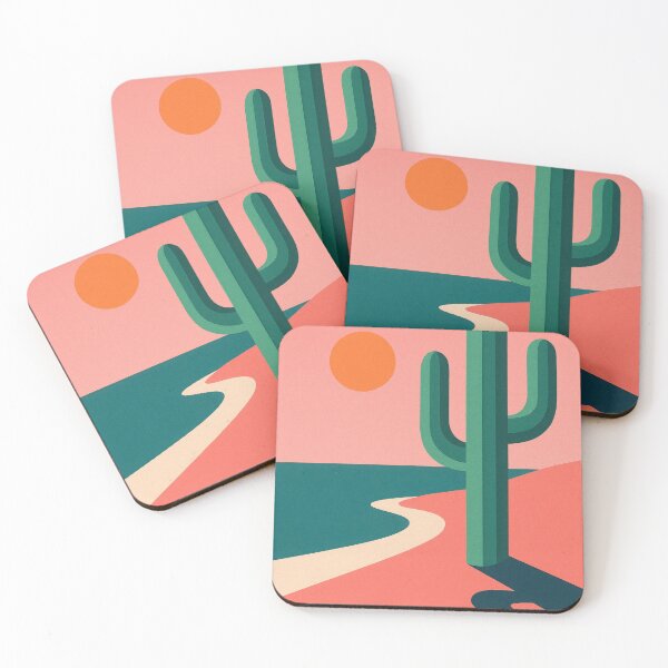 Item preview, Cactus at Sunset – Silence over the Desert Curve designed and sold by Pink & California.