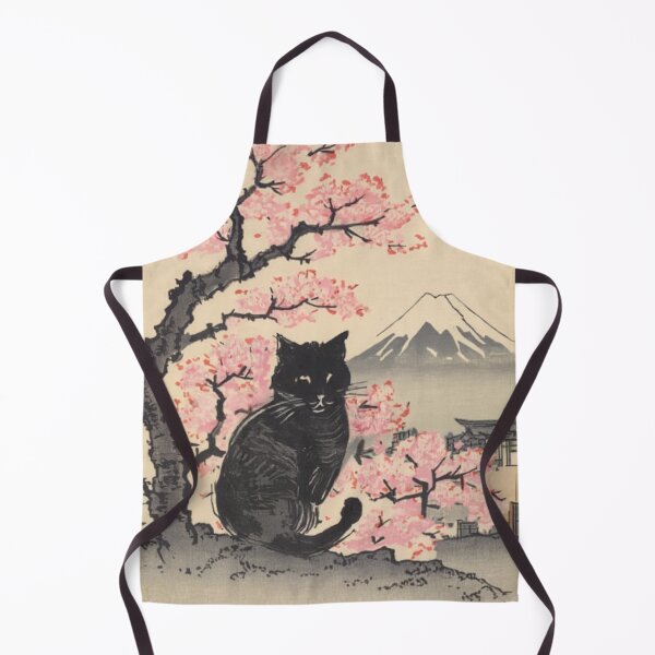 Item preview, Black Cat Under Cherry Blossoms designed and sold by facuesposito.