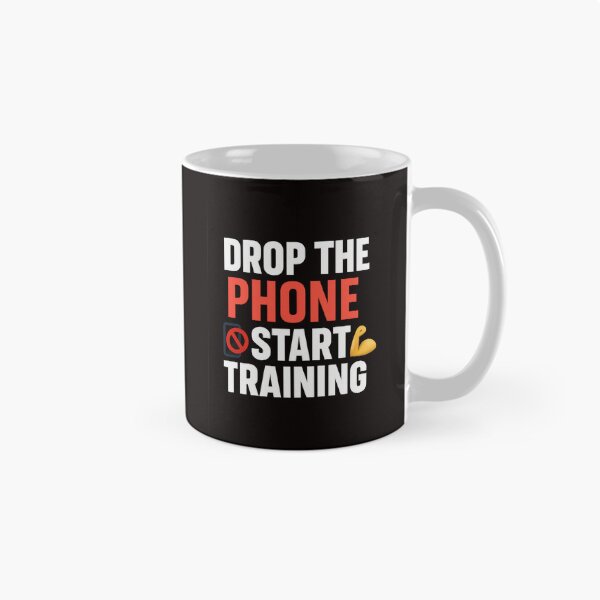 Item preview, Drop the Phone – Start Training | Gym motivation design designed and sold by MSTextVibe.