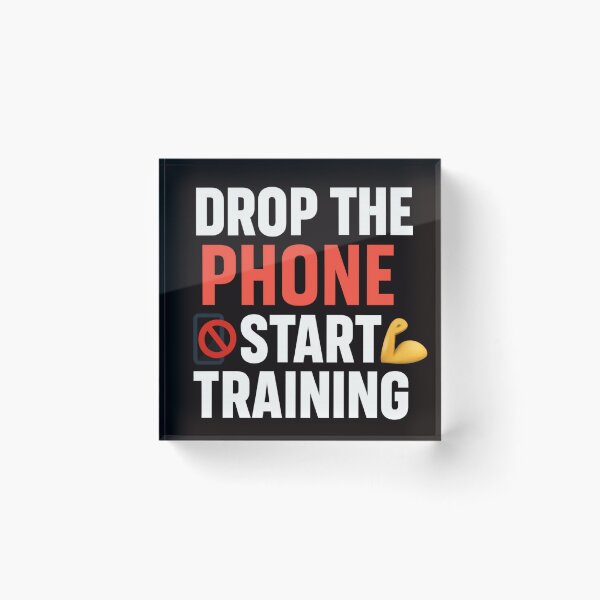 Item preview, Drop the Phone – Start Training | Gym motivation design designed and sold by MSTextVibe.