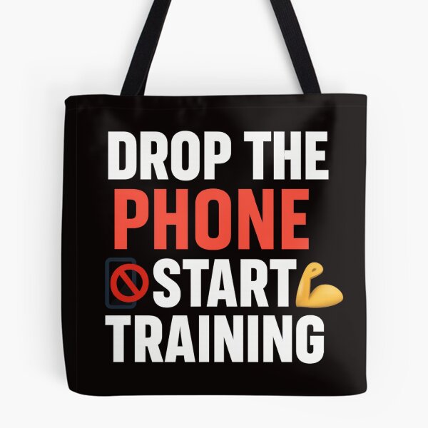 Item preview, Drop the Phone – Start Training | Gym motivation design designed and sold by MSTextVibe.