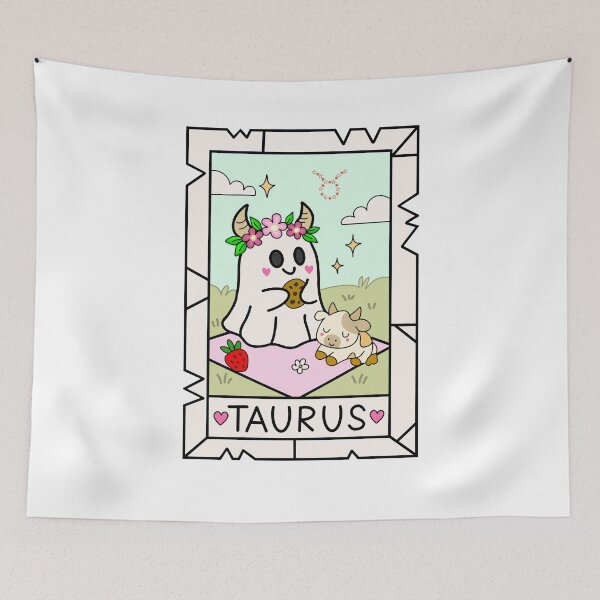 Item preview, Taurus Ghost — Picnic Zodiac Sticker designed and sold by DREAMERBOYZ.