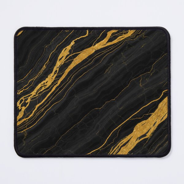 Item preview, Black Marble Texture with Realistic Gold Veins – Elegant Glossy Luxury designed and sold by AV.